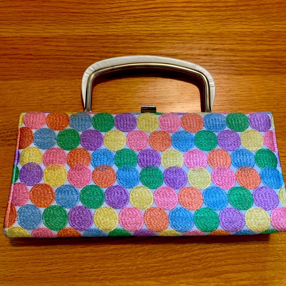 Rainbow vintage clutch